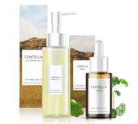 Centella Cleansing Oil 100+Centella Asiatica Serum 30ml, Centella Skincare Kit, Extracto de Centella Asiática de Madagascar, Aceite Limpiador Facial Centella, Control de Grasa, Hidratación