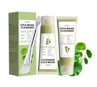 Centella Mask Cleanser, exfoliante facial 2 en 1, limpieza profunda de los poros, calmante la piel, elimina impurezas de aceite de la cara, adecuado para todos los tipos de piel (2 unidades, talla