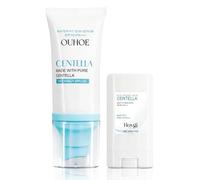 Centella Sunscreen SPF 50, Esencia Acuosa Crema Solar con Sun Stick, Protector Solar Coreano, No Grasa, Fuerte Protección UV, Crema Facial para Todo Tipo de Piel