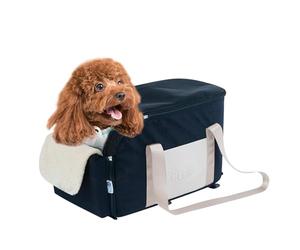 Center Console Dog Car Seat - Asiento de coche Booster, cojín para perros | Negro y blanco, Travel Camping Vehicle Booster Chair Road Trip Safety Cushion | For Dogs Small Medium Breeds