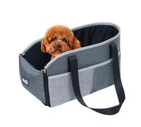 Center Console Small Dog Seat - Pet Travel Bags | Removable Cushion Car Interior Pet Carrier - All Season Portable Car Seat For Small Dogs, Pets Weight Under 15 Lbs Travel Bags with Fixing Straps For