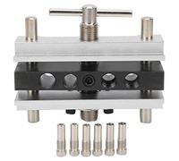 Centering Doweling Jig, Woodworking Hole Drilling Positioner Locator Tool for Precise Butt and Miter Joints, Anodized Alloy Steel with 6 Screws, for Cabinetmaking and DIY Furniture