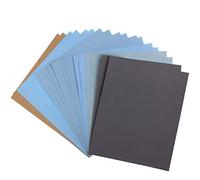 CenterZ Papel de lija de 9 x 11 pulgadas, 18 hojas de papel de lija húmedo o seco, grano 2000-12000, surtido de papel de lija 9, almohadillas abrasivas extrafinas para lijado automotriz, acabado de