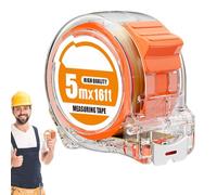 Centimeter Tape Measure, 16 FT Retractable Ruler, Easy to Read Linear Scale, 5 m/1,9 cm, Sturdy Engineer Distance Meter, for Women Men Carpenters Surveyors and Projects