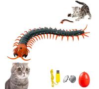 Centipede Cat Toy, Realistic Simulation Smart Sensing Remote Control Animals Toy USB Rechargeable,Interactive Remote Smart Sensing Snake, Remote Control Snake Electric Prank Toy (Centipede A)