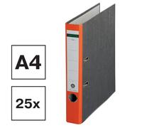 Centra Carpeta estándar, mármol nublado, paquete de 25, ángel azul reciclado, certificado LGA, A4, 5,2 cm de ancho, hasta 350 hojas (80 g/m²), protección de bordes, agujero para los dedos, naranja,