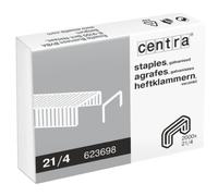 Centra galvanizado Grapas - 21/4 mm, caja de 2000 (Paquete de 6)