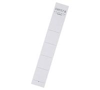 Centra - Recambio de Etiqueta Adhesiva para Lomo para Archivadores de Palanca de Plástico de 50 mm, Cortas y Estrechas, 30 x 190 mm, Cartón, 290216, Blanco, Pack de 10 Etiquetas