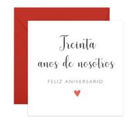 Central 23 30 Años Aniversario Boda Tarjeta Esposo Esposa Amor Pareja Viene Con Pegatinas Regalo Aniversario Lindo Regalo