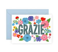 Central 23 Biglietti di Ringraziamento - Fantasia Floreale per Donna - Per Matrimonio, Battesimo, Lutto e Piccole Imprese - Include Busto e Adesivi Di˚ti