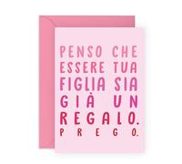 Central 23 Biglietto Auguri Mamma DiĆte Figlia Madre Mommy Cartolina Spiritoso Idea Regalo Humor Donna Festa Compleanno Con Adesivi Di