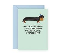 Central 23 Biglietto Auguri Ritardo DiĆte Humor Non Dimenticato Volevo Solo Durasse Di Più Amico Fidanzato Fidanzata Regalo Simpatico Per Lui Lei Con Adesivi Di