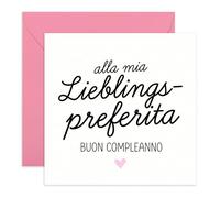 Central 23 Biglietto Auguri Sorella - Alla mia Sorella Preferita - Regalo per Sorella e Cognata da Parte di Fratello o Sorella - Compleanno Donna - Include Adesivi Dicoti