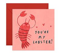 Central 23 Bonita tarjeta de aniversario de boda para él y ella - You're My Lobster - Bonita tarjeta de San Valentín para marido, esposa, novio, novia - tarjeta de aniversario para hombre mujer