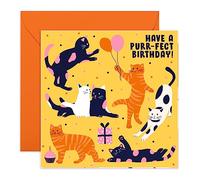 Central 23 - Bonitas tarjetas de cumpleaños para hermana - Have a Purr-fect Birthday - Tarjeta de cumpleaños para mejor amiga - Tarjetas de cumpleaños para mujeres - Tarjeta de feliz cumpleaños