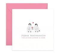 Central 23 Carte Anniversaire de Mariage - À ma Personne Préférée - Pour Époux, Épouse, Petit-ami & Petite-amie - Cadeau Motif Pingouins pour Partenaire - Inclus Autocollants Amusants