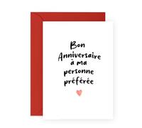 Central 23 Carte anniversaire douce pour homme femme - MA PERSONNE PRÉFÉRÉE - Carte amour pour petit ami, petite amie, mari - Carte de vœux pour partenaire - Livrée avec des autocollants - Par