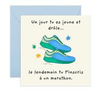 Central 23 Carte Anniversaire Drôle Marathon Coureur Fitness Humour Amis Lui Vient Avec Stickers Cadeau Anniversaire Cadeau Mignon Par