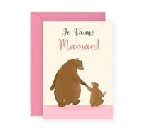 Central 23 Carte anniversaire pour maman - JE T'AIME MAMAN - Carte de fête des mères pour maman, belle-mère - Carte de remerciement pour femme - Livrée avec des autocollants - par