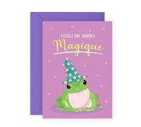 Central 23 Carte d'Anniversaire Enfant - Grenouille Magique - Carte de Vœux pour Fils, Fille, Neveu & Nièce - Pour Petite-fille & Petit-fils - Avec Autocollants