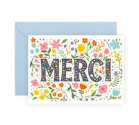 Central 23 Cartes de Remerciement Mariage & Naissance - Motif Petites Fleurs - Avec Enveloppes - Pour Maîtresse, Collègue, Médecin & Amis - Avec Autocollants Amusants
