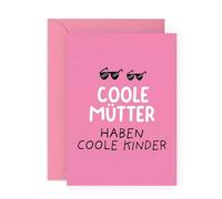 Central 23 Coole Mama Geburtstagskarte - Design mit Sonnenbrille - Geschenk für Mutter, Schwiegermutter und Stiefmutter - Muttertagskarte von Kindern - Inklusive Sticker und Umschlag