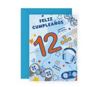 Central 23 de cumpleaños infantil - 12 años - Gamer - Feliz 12.º cumpleaños - Videojuegos - Pegatinas