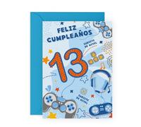 Central 23 de cumpleaños infantil - 13 años - Gamer - Feliz 13.º cumpleaños - Videojuegos - Pegatinas
