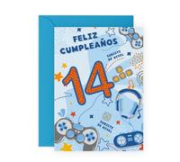 Central 23 de cumpleaños infantil - 14 años - Gamer - Feliz 14.º cumpleaños - Videojuegos - Pegatinas