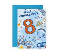 Central 23 de cumpleaños infantil - 8 años - Gamer - Feliz 8.º cumpleaños - Videojuegos - Pegatinas
