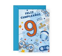 Central 23 de cumpleaños infantil - 9 años - Gamer - Feliz 9.º cumpleaños - Videojuegos - Pegatinas
