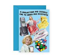 Central 23 Divertente biglietto di compleanno per donna - 'IL BIGLIETTINO PIÙ CASUALE' - biglietti di auguri per uomo - regalo umoristico per lui lei amica - viene fornito con adesivi - di