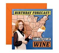 CENTRAL 23 - Divertida tarjeta de cumpleaños con pronóstico de cumpleaños de vino rude'n'retro, para él, ella, mamá, papá, marido, esposa, hermano, hermana, tarjetas antiguas, broma, humor