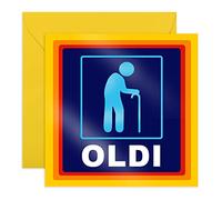 Central 23 - Divertida tarjeta de cumpleaños para él - 'Oldi' - Tarjeta de cumpleaños para papá - Tarjeta de cumpleaños de abuelo - Tarjeta de cumpleaños para mamá - Tarjeta de jubilación