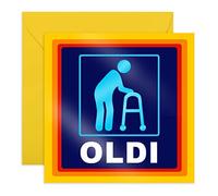 Central 23 - Divertida tarjeta de cumpleaños para él - 'Oldi' - Tarjetas de cumpleaños groseras para papá - Tarjeta de cumpleaños de abuelo - Tarjeta de cumpleaños para mamá - Tarjeta de jubilación