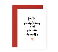 Central 23 Dulce Tarjeta De Cumpleaños Para Hombre Mujer - MI PERSONA FAVORITA - Tarjetas De Amor Para Novio Novia Marido Esposa - Tarjeta De Felicitación Para Pareja - Viene Con Pegatinas