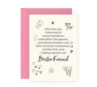 Central 23 Geburtstagskarte beste Freundin - Geschenk für Frauen, Mädels und Schwester - Freundschaftskarte für Sie - Inklusive lustiger Sticker und Umschlag