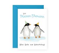 Central 23 Geburtstagskarte Ehemann Pinguin Humorvolle Grußkarte Ihn Aufkleber Von