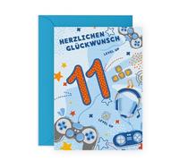 Central 23 Geburtstagskarte für Kinder - 11 Jahre - Gamer - Alles Gute zum 11. Geburtstag - Videospiel-Gaming - Aufkleber