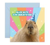 Central 23 Geburtstagskarte Für Männer Frauen Capybara Party Hut Freund Mutter Schwester Tía Nichte Aufkleber Von