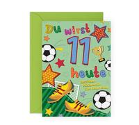 Central 23 Geburtstagskarte Fussball für Jungen - DU WIRST HEUTE 11 - Geschenk zum 11. Geburtstag - Geburtstagskarten für Kinder - 11 Jahre alt - von