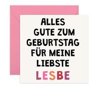 Central 23 Geburtstagskarte Lesbisch - Lieblingsmensch - LGBTQ+ Grußkarte für Frauen & Freunde - Geschenk für Beste Freundin - Inklusive Lustige Aufkleber