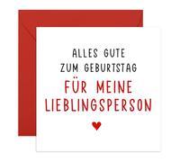 Central 23 Geburtstagskarte Lieblingsmensch Partner Ehemann Ehefrau Schatz Liebe Freund Freundin Süßes Design Jahrestag Geschenkidee Für Ihn Sie Inklusive Aufkleber Von