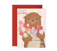 Central 23 Geburtstagskarte Mama - Süße Otter für Frauen - Glückwunschkarte für Mutter und Mutti - Originelles Geschenk für Sie - Inklusive Sticker und Umschlag