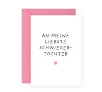 Central 23 Geburtstagskarte Schwiegertochter - Glückwunschkarte für Sie - Alles Gute & Viel Glück - Muttertagskarte für Schwiegertochter - Inklusive Lustige Aufkleber