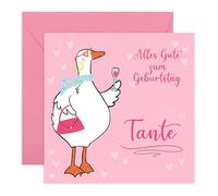 Central 23 Geburtstagskarte Tante - Lustige Gans Design - Glückwunschkarte für Sie von Nichte oder Neffe - Schönes Geschenk für Frauen - Inklusive bunter Sticker und Umschlag