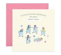Central 23 Geburtstagskarte Tochter Pinguin Süße Grußkarte Mädchen Teenager Frauen Enkelin Familie Herzliches Design Geschenkidee Für Sie Inklusive Aufkleber Von