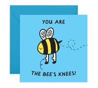 Central 23 Good Job Card - 'You Are The Bee's Knees' - I'm Proud of You, Felicitaciones, para novio, novia, esposa, marido, niños, amigos, viene con pegatinas