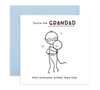 CENTRAL 23 Grandad Apreciation - From Grandson - Hugs for Grandfather Grandad Him Men for Birthday Father's Day - Sweet Heartwarming Family Greeting - Viene con pegatinas