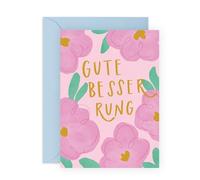 Central 23 Gute Besserung Karte Frauen Blumen Aufmunterung Geschenk Freundin Schwester Mama Oma tía Kollegin Genesungswünsche Inklusive Aufkleber Von